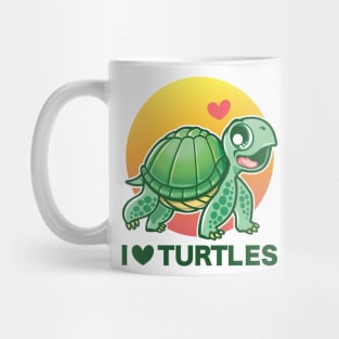 I Love Turtles Mug